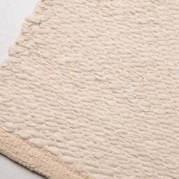 Natural White Cotton Rug Scandinavian Washable Rug/Bathroom Kitchen Bedroom. Ddp - No Extra Fees - thumbnail 3