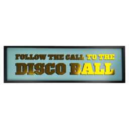 Gold Foil Disco Ball Framed Art Print - Black Frame Follow The Call Wall Poster - thumbnail 3