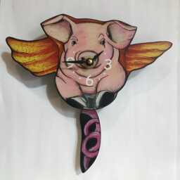 Pig Clock With Swinging Tail - thumbnail 2