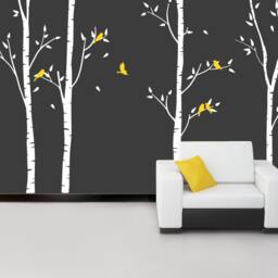 Nursery Birch Trees With Birds Baby Room Designs Wall Sticker Decals Home Decor Art Decalisland -Birch & Wall Decal Sd 053 - thumbnail 3