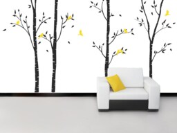 Nursery Birch Trees With Birds Baby Room Designs Wall Sticker Decals Home Decor Art Decalisland -Birch & Wall Decal Sd 053 - thumbnail 1