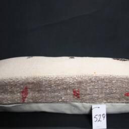"Kilim Pillow, Wool Kilim Cousin From Anatolia , 30x60 cm, 12""x24" - thumbnail 3
