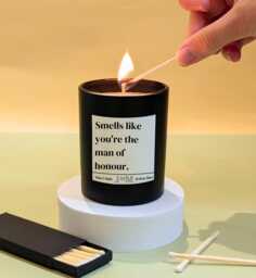 Man Of Honour Candle Gift. Bridesman Gift Set. Proposal. Candle For Him. Bridesmaid Him - thumbnail 1