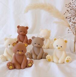 Teddy Bear Soy Candle - Scented, Vegan Valentine's Gift