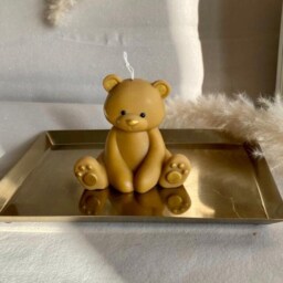 Teddy Bear Soy Candle - Scented, Vegan Valentine's Gift - thumbnail 4