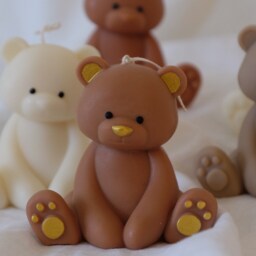 Teddy Bear Soy Candle - Scented, Vegan Valentine's Gift - thumbnail 3