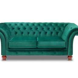 Chesterfield Two & Half Seater Belmont Sofa Plush Green Velvet - thumbnail 2
