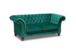Chesterfield Two & Half Seater Belmont Sofa Plush Green Velvet