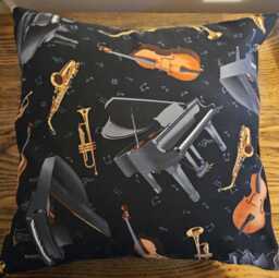 Musical Instruments Pillow Cover, 14 X Decorative Cover - thumbnail 1