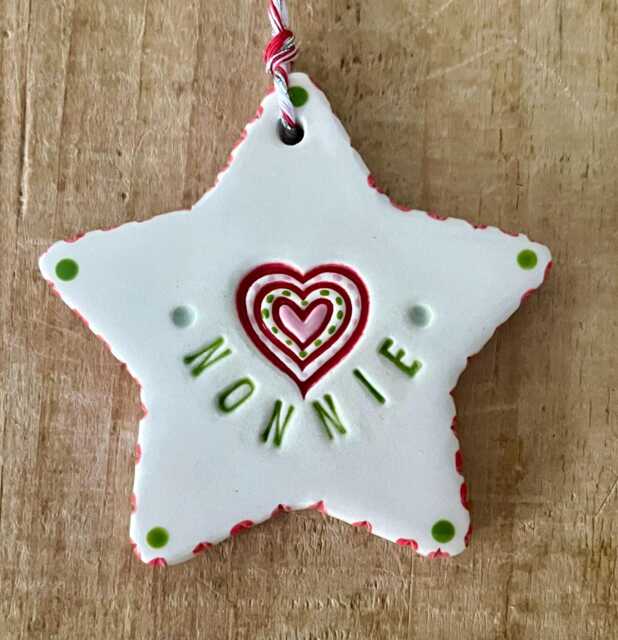 Nonnie Ornament, Gift For Nonnie, Handmade Ornament Gift, From Grandchild, Birthday, Christmas - image 1
