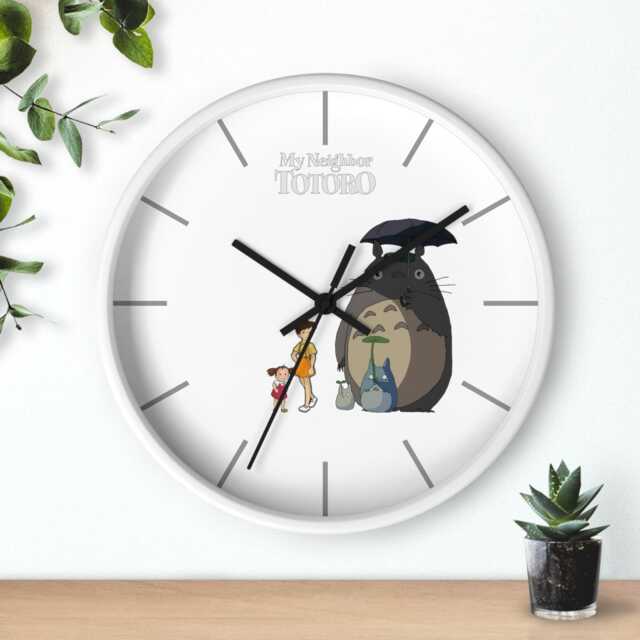 My Neighbor Totoro Wall Clock, Studio Ghibli Decor I Anime Fan Gift, Cute Cartoon Clock Manga Japanese Kawaii