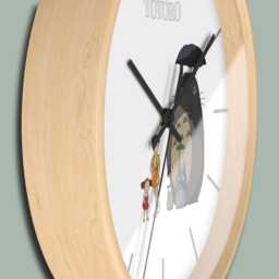 My Neighbor Totoro Wall Clock, Studio Ghibli Decor I Anime Fan Gift, Cute Cartoon Clock Manga Japanese Kawaii - thumbnail 2