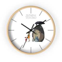 My Neighbor Totoro Wall Clock, Studio Ghibli Decor I Anime Fan Gift, Cute Cartoon Clock Manga Japanese Kawaii - thumbnail 3