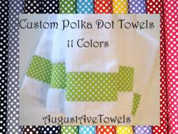 Custom Polka Dot Cotton Towel August Ave, 11 Colors