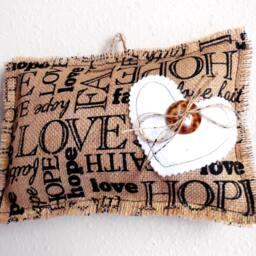 Decorative Pillowvalentine's Day Gift Pillowheartlovehopefaith Rustic Elegant Pillowtoken Of Loveunique Valentine's Gift - thumbnail 2