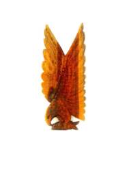 "Wooden Eagle, Eagle Wood Carving, Sculpture Eagle, Wall Art Decor, Hand Carved Hanging, Fish 19""x8"