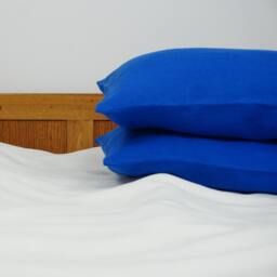 Royal Blue - Cobalt Linen Pillow Case, Royal Bedroom Cover, Sham For Bed in Euro, Standard, Queen, King Sizes - thumbnail 1
