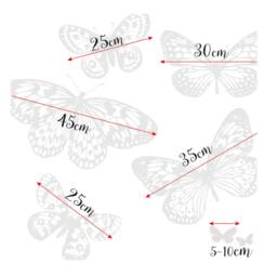 Butterflies Wall Sticker Set Decal Tattoo Decoration W71 - thumbnail 2