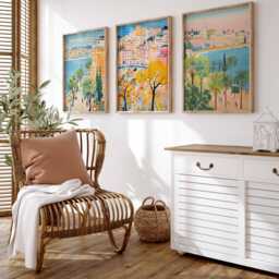 Set Of 3 Thessaloniki Poster, Greece Travel Print, Wall Art, Decor, Gift - thumbnail 3