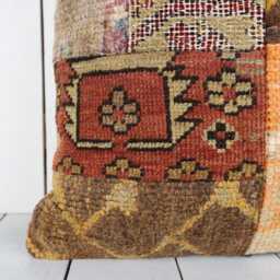 16x16 Turkish Kilim Pillow Cover Bohemian Accent Cushion - thumbnail 2