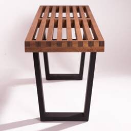 Merbau Wood - Narrow Bench. Lacquered in Ultra-Matte - thumbnail 3