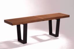 Merbau Wood - Narrow Bench. Lacquered in Ultra-Matte - thumbnail 1