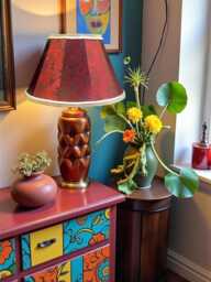 Burgundy Red Paisley Fabric Lampshade Handmade in The UK For Table & Floor Standard Lamp Shades, Ceiling Lights, Clip On Wall Lights - thumbnail 1