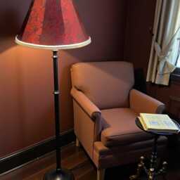 Burgundy Red Paisley Fabric Lampshade Handmade in The UK For Table & Floor Standard Lamp Shades, Ceiling Lights, Clip On Wall Lights - thumbnail 3