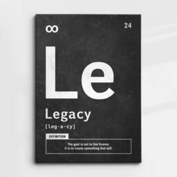 Legacy Periodic Definition Quote Motivational Inspirational, Framed Canvas Wall Art Poster Print, Home Office & Room Decor, Gift Idea - thumbnail 3