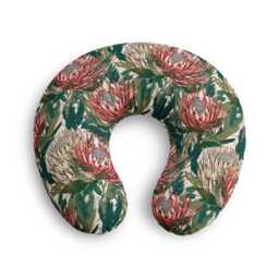 Protea Floral Nursing Pillow Cover - Botanical Pink Green Pattern - thumbnail 2