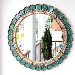 "Peruvian Mirrors ""New Turquoise 60cm" - thumbnail 2