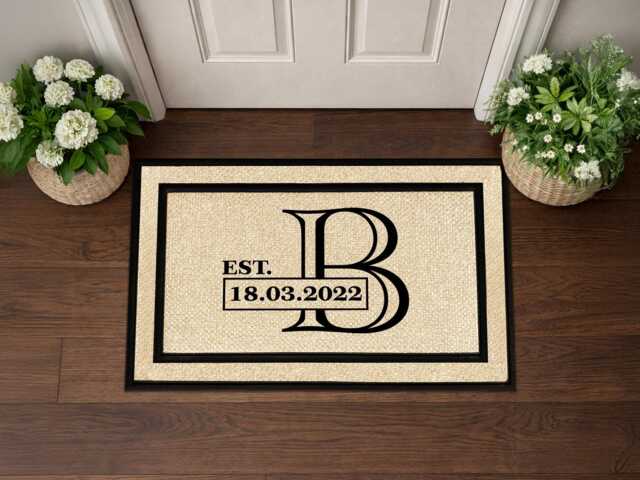 Custom Monogram Door Mat - Add A Personal Touch To Your Front Porch - image 1