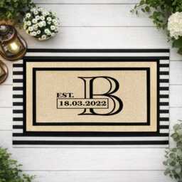 Custom Monogram Door Mat - Add A Personal Touch To Your Front Porch - thumbnail 4