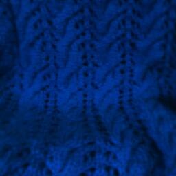 Peacock Blue Handmade Hand-Knitted Cables & Lace Baby Afghan Or Blanket - thumbnail 3