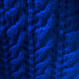 Peacock Blue Handmade Hand-Knitted Cables & Lace Baby Afghan Or Blanket - thumbnail 4