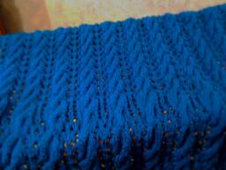 Peacock Blue Handmade Hand-Knitted Cables & Lace Baby Afghan Or Blanket
