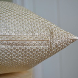 50x50 cm/ 19, 7x19, 7 Inch Cream Pillow-Cover, Eggshell-Coloured W. Minimal Pattern, For Decorative Pillow - thumbnail 2