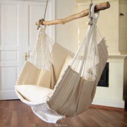 Hammock Chair Beige With Stripes - thumbnail 3