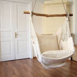 Hammock Chair Beige With Stripes - thumbnail 2