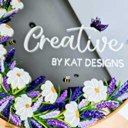 Hand Painted Floral Mirror, Personalised Wall Lavender & Daisy - thumbnail 4