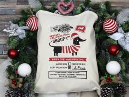 Personalised Pet Sausage Dog Santa Sack Stocking Christmas Bag Xmas Treat Gift - Dachshund Dashie