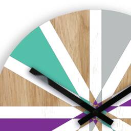 Large Wall Clock, Unique Wall Clock, Gift Unusual Modern Abstract Style, Vento_Wood - thumbnail 2