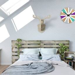 Large Wall Clock, Unique Wall Clock, Gift Unusual Modern Abstract Style, Vento_Wood - thumbnail 3