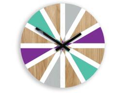 Large Wall Clock, Unique Wall Clock, Gift Unusual Modern Abstract Style, Vento_Wood - thumbnail 1