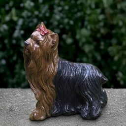 Fantasy Westie Dog Statue Concrete Yorkie Figurine Cement Animal Decoration Handmade Ornament Lover Gift Yard Art - thumbnail 3