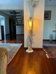 Driftwood Modern Lamp, Wood Floor Lamp, Beach Decor, Coastal, Nautical, Cottage, Lake, Farmhouse, Rustic, Driftwood Art, Nature, Minimal, Modern - thumbnail 1