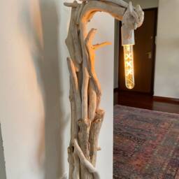 Driftwood Modern Lamp, Wood Floor Lamp, Beach Decor, Coastal, Nautical, Cottage, Lake, Farmhouse, Rustic, Driftwood Art, Nature, Minimal, Modern - thumbnail 2