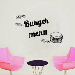 Burger Wall Decal Removable Restaurant Decor 1188 - thumbnail 1