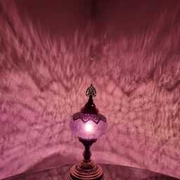 Free Uk/Eu Led Bulb, 3 Variations Antique Vintage Style Colourful Crackle Red Turkish Ottoman Lamp Desk Table Bedside Lamp, Christmas Gift - thumbnail 4