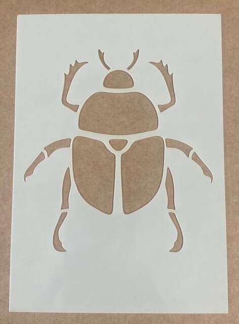Mylar Stencil, Beetle, Airbrushing, Wall Art, Painting, Craft - image 1